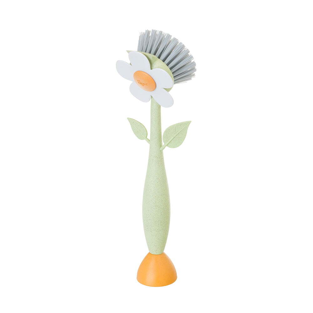 Vigar 26cm Florganic Dish Brush Kitchen Plate/Utensil Cleaning Tool w/ Stand — image 2