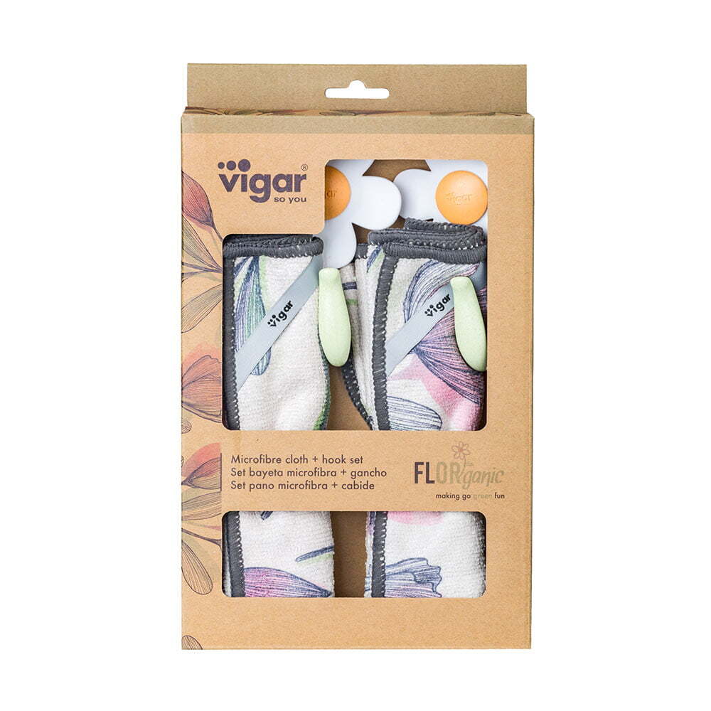 Vigar Florganic Hook w/Suction & Microfibre Cloth Cleaning Absorbent Fabric (2 Pieces) — image 2
