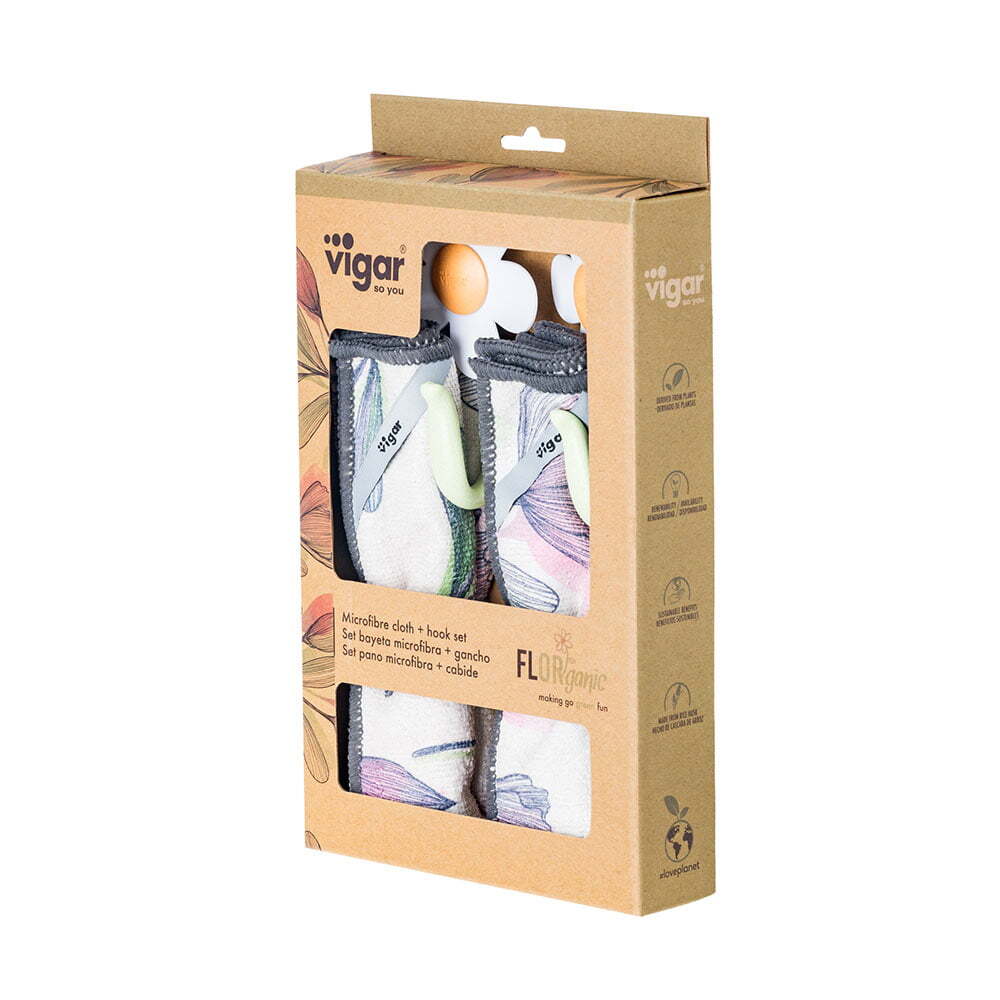 Vigar Florganic Hook w/Suction & Microfibre Cloth Cleaning Absorbent Fabric (2 Pieces) — image 3
