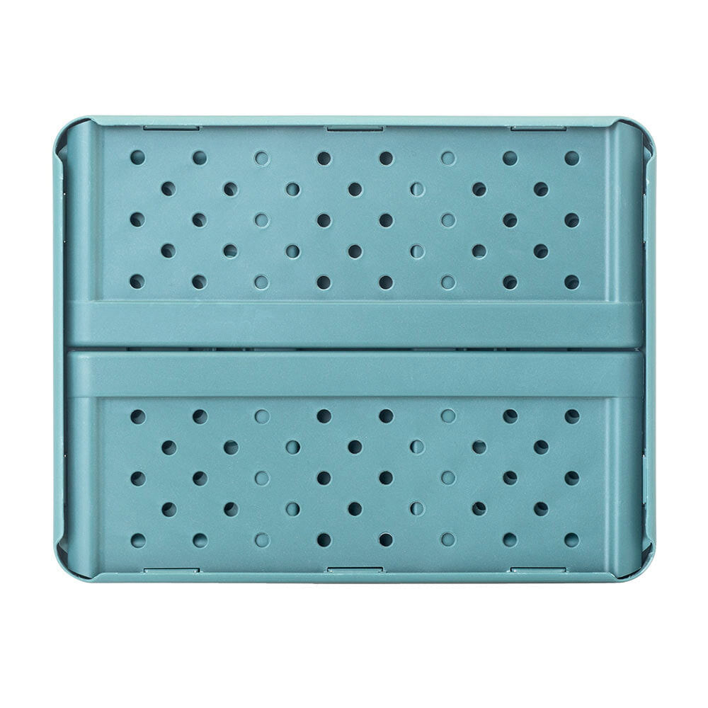 Vigar Compact 3.3L Plastic Foldable Crate Home Basket Storage Tray Stone Blue — image 4