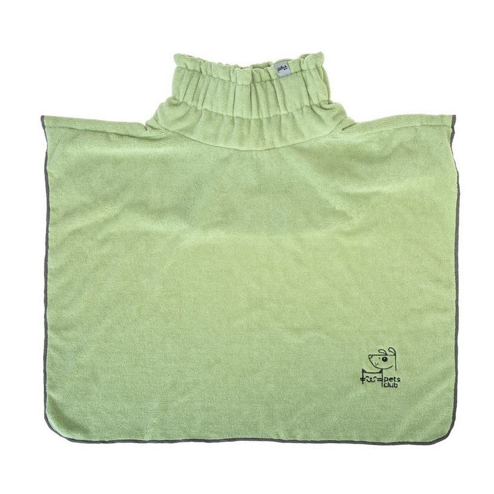 Vigar Pets Club Microfibre Pet Dog Bathrobe Quick Drying Bath Towel Robe Green