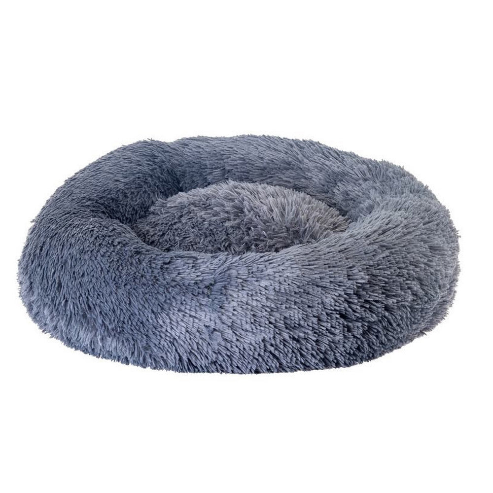 Vigar Pets Club 60cm Round Non-Slip Cat/Dog Pet Bed/Sleeping Cushion/Sofa Grey