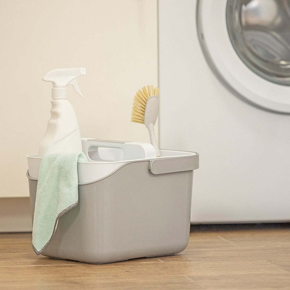 Vigar Rengo 3L Bucket & Caddy Set w/ Carry Handle Storage Home Organiser Grey — image 7