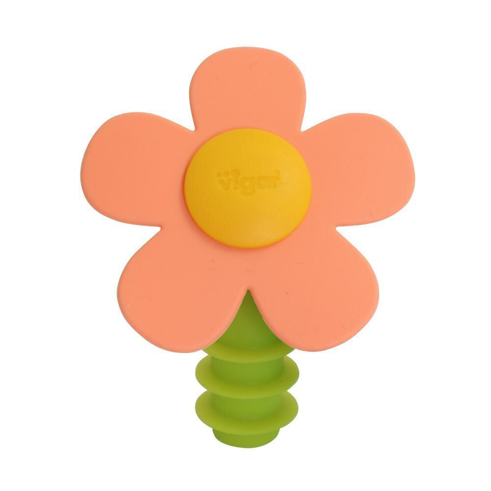 Vigar Flower Power Silicone Bottle Stopper Wine/Liquor Sealer Cork Assorted