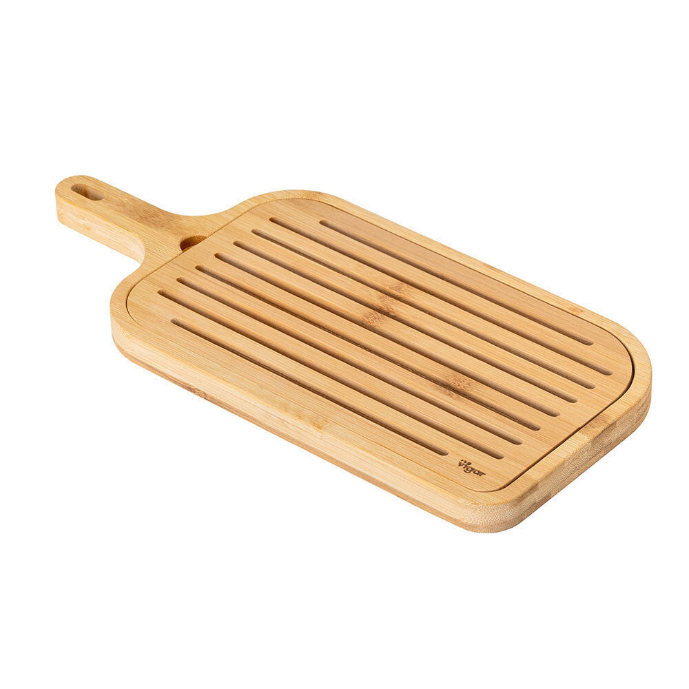 Vigar 40cm Becco Bamboo Serving Bread Board w/ Removable Slotted Top