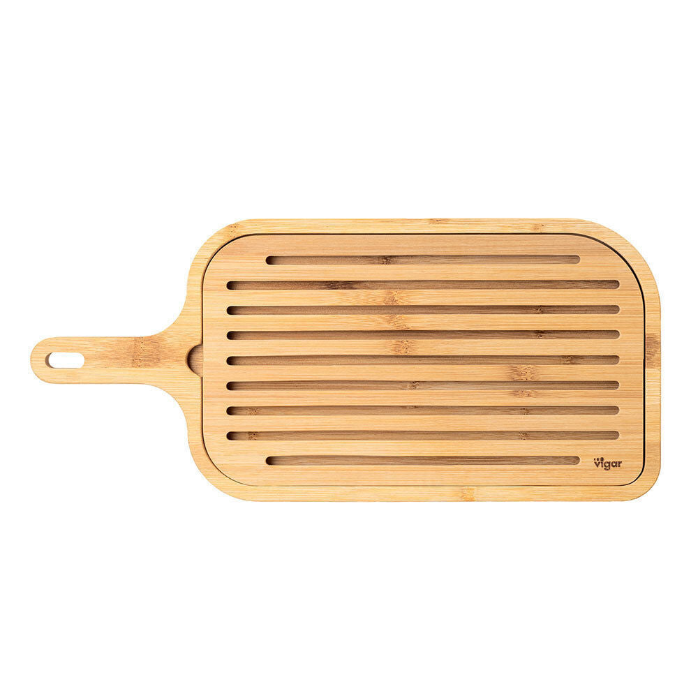Vigar 40cm Becco Bamboo Serving Bread Board w/ Removable Slotted Top — image 2