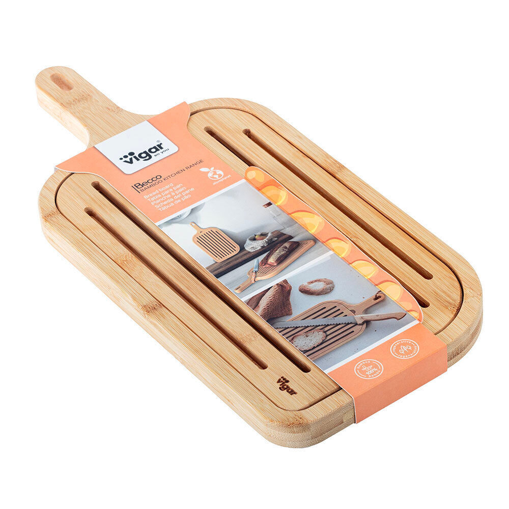 Vigar 40cm Becco Bamboo Serving Bread Board w/ Removable Slotted Top — image 4