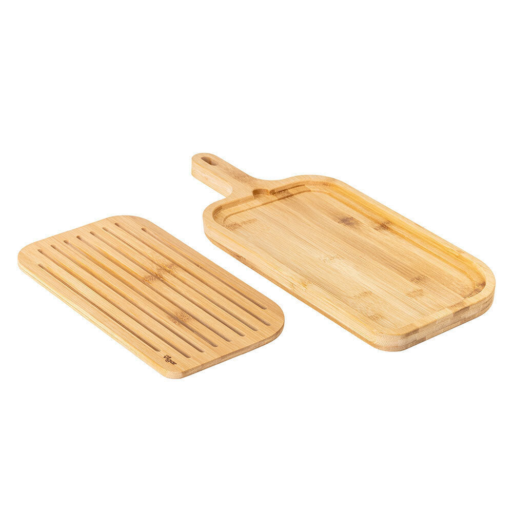 Vigar 40cm Becco Bamboo Serving Bread Board w/ Removable Slotted Top — image 5