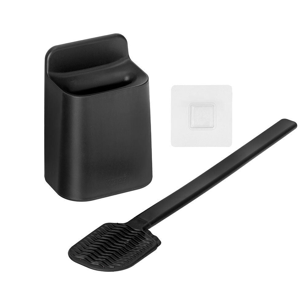 Vigar 41.5cm Black Essential Eco Wall Mounted Toilet Brush w/ Holder Set — image 5