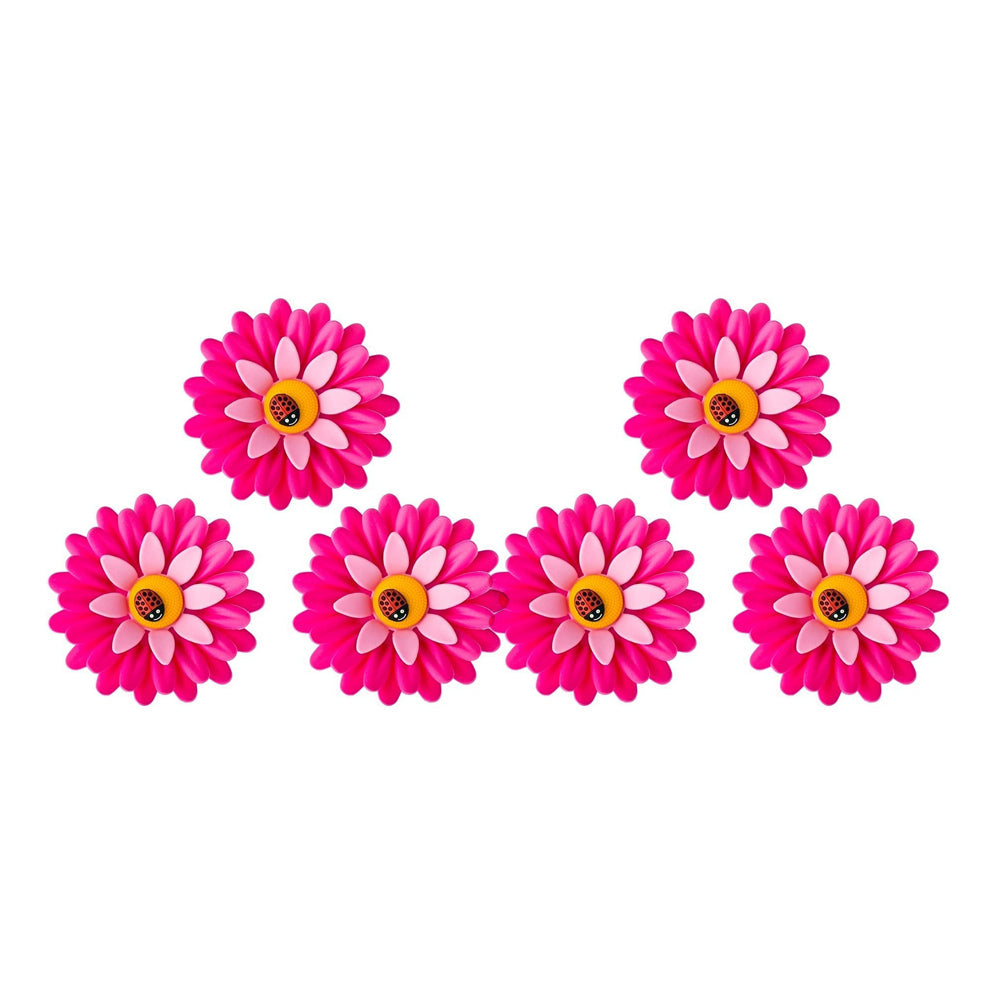 Vigar 3pc Vigar Compact Flower Power Refrigerator Fridge Magnet Office Decor Pink (2 Pack)