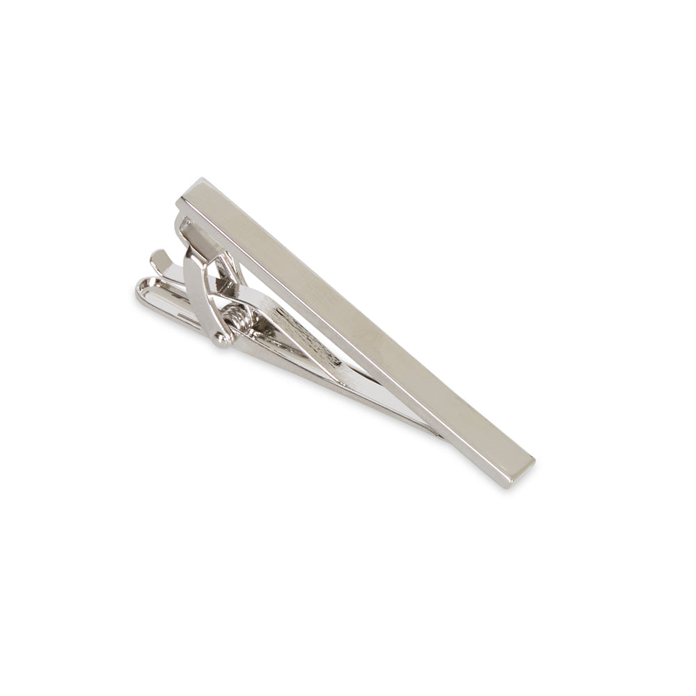 Van Heusen Men's Plain Tie Bar Necktie Business Clip/Clasp Metal Clamp Silver