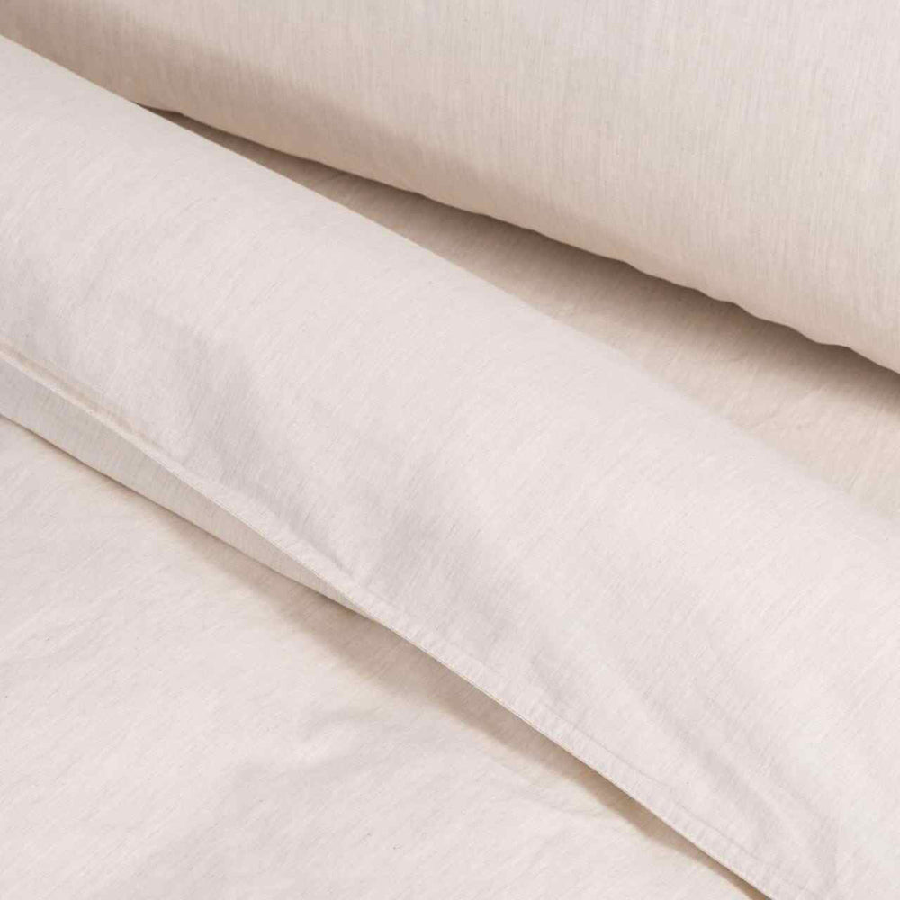 Canningvale Vintage Softwash Quilt Cover Set Oatmeal Melange — image 2