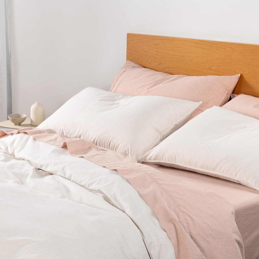 Canningvale Vintage Softwash Quilt Cover Set Oatmeal Melange — image 4