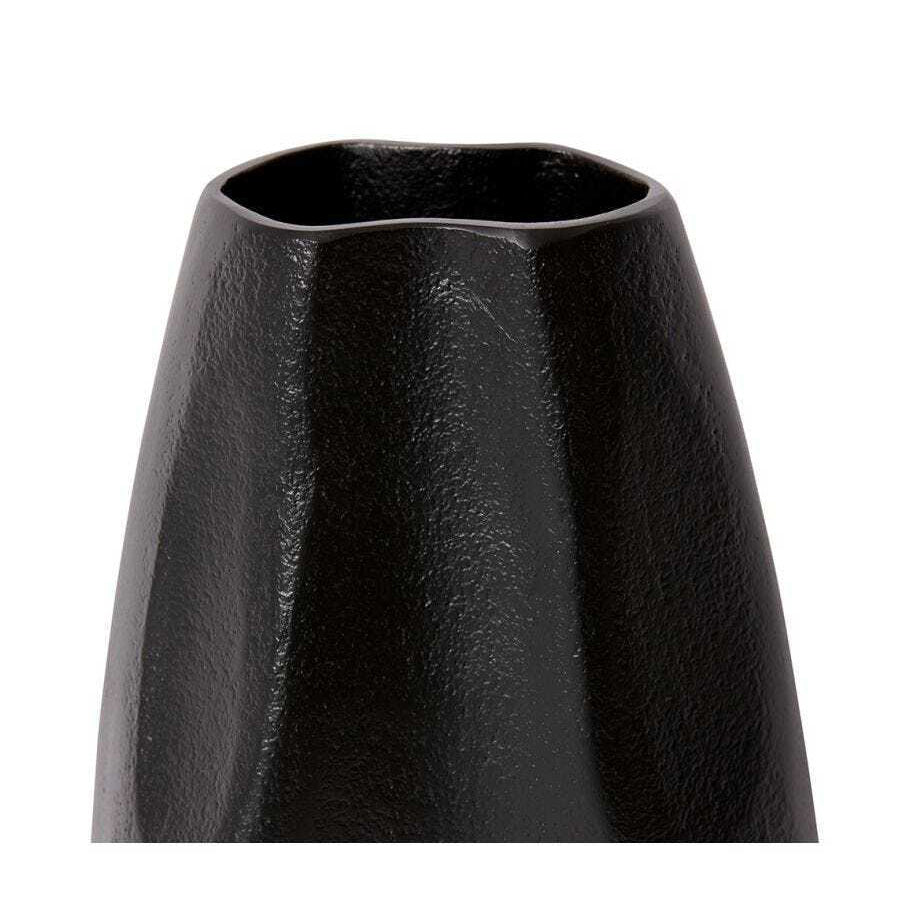 E Style 29cm Aluminium Wrigley Plant/Flower Vase Tabletop Home Decor Black — image 2