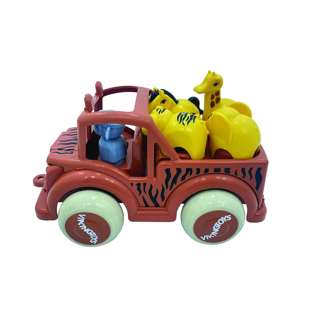 Viking Toys Reline Safari Jeep w/ Guide/Animal Figures Kids/Children Toy 12m+