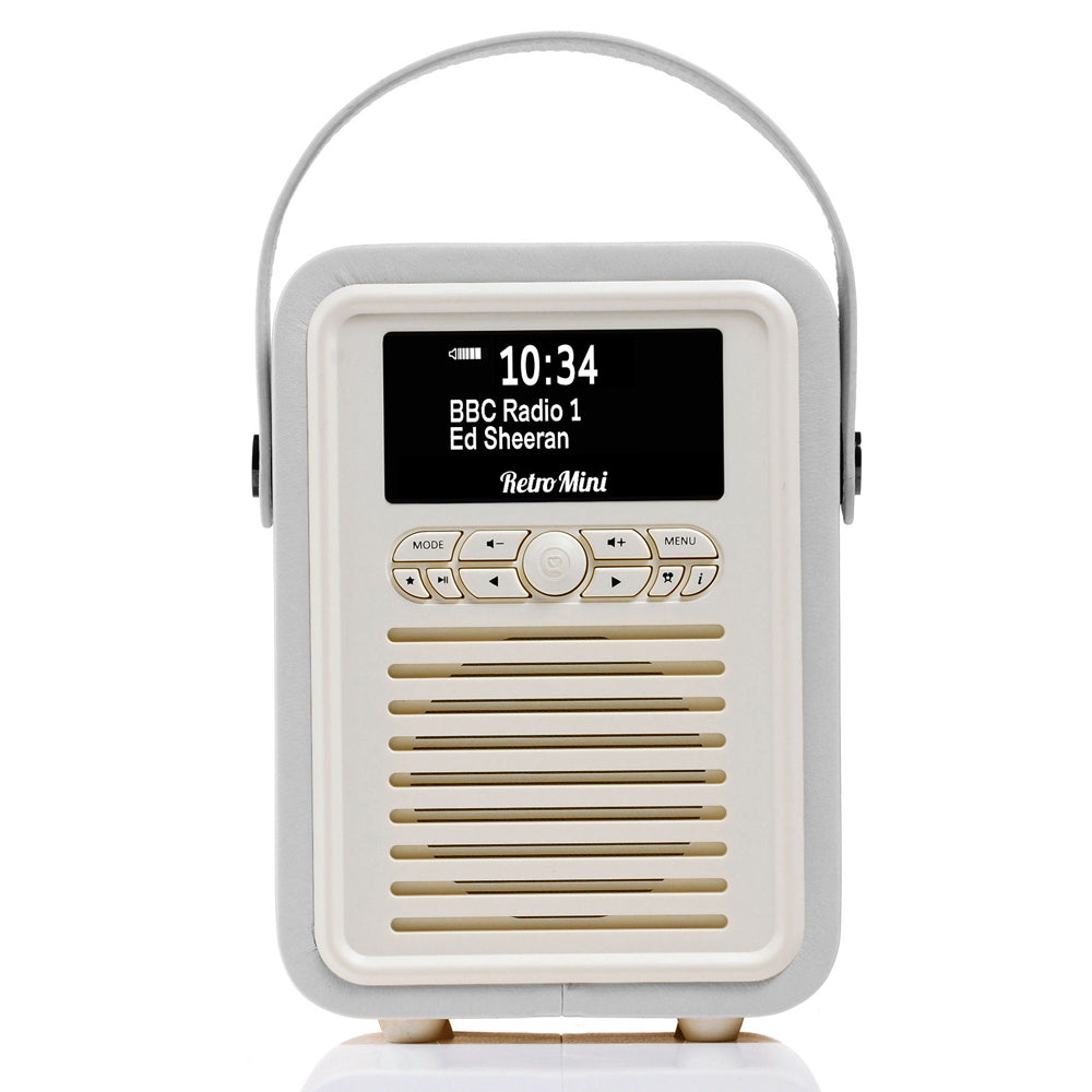 VQ Light Grey Retro Mini Bluetooth Speaker/DAB+ Digital FM Portable Radio Music — image 2