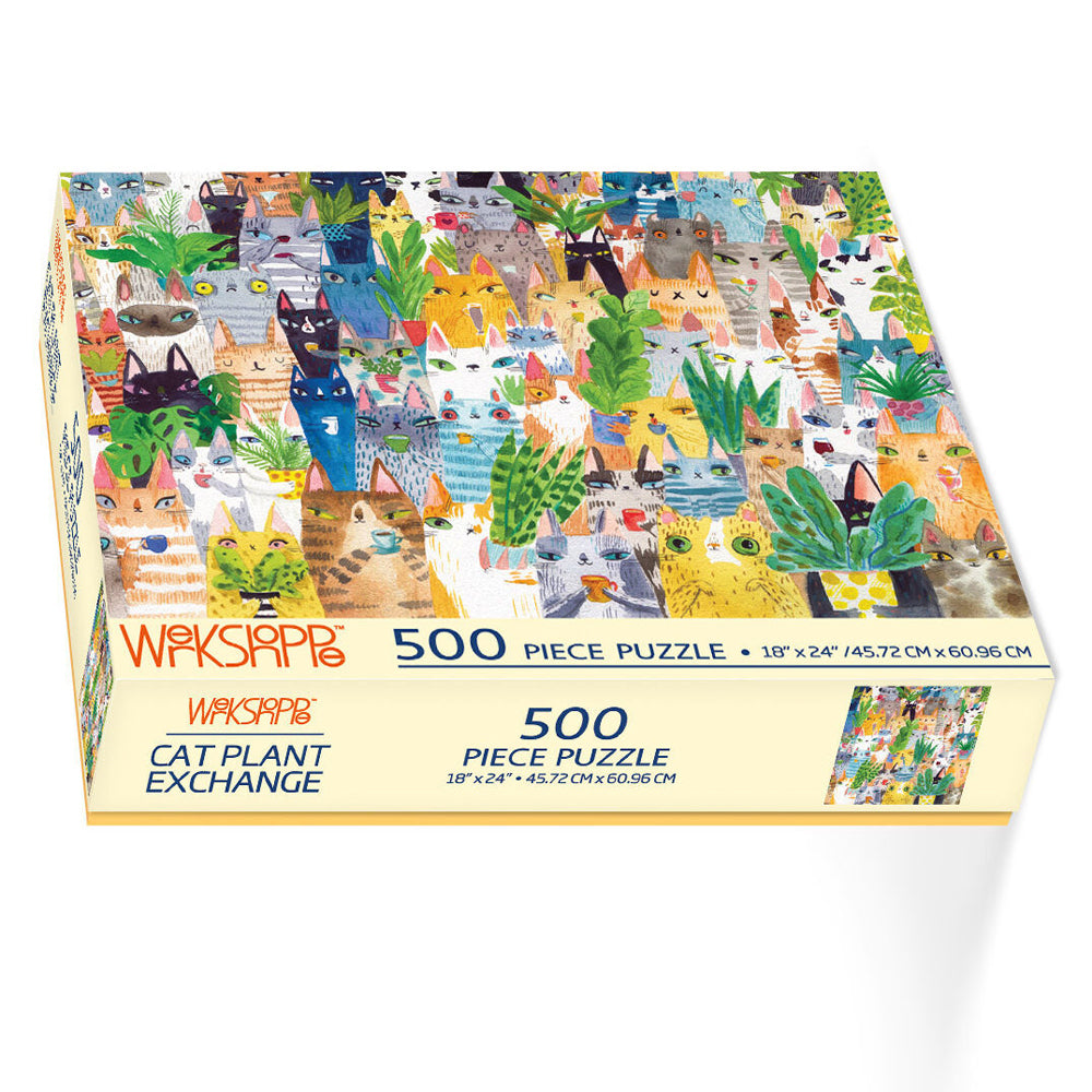 Werkshoppe 45.7x61cm Cat Plant Exchange Jigsaw Puzzle w/Inserts 13y+ (500 Pieces)