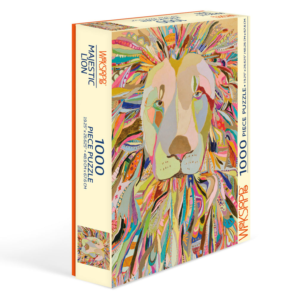Werkshoppe 49x67.6cm Majestic Lion Kids Jigsaw Puzzle w/ Inserts 13y+ (1000 Pieces)