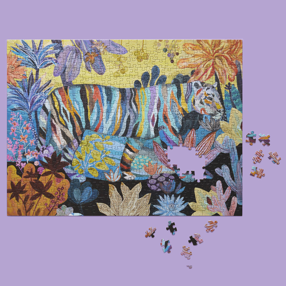 Werkshoppe 45.7x61cm Striped Tiger Kids Jigsaw Puzzle w/ Inserts 13y+ (500 Pieces) — image 2