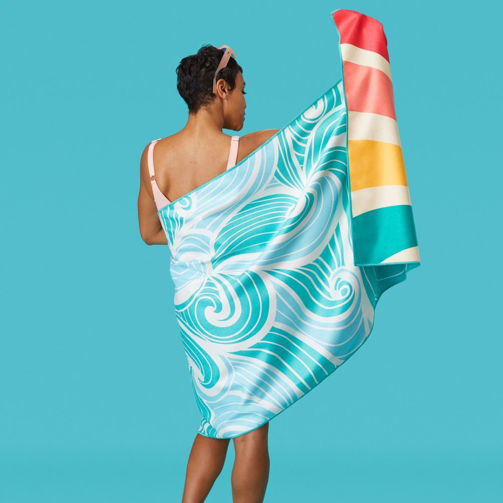 Werkshoppe Reversible Microfiber Beach Towel Quick Dry 173cm Large Sun & Sea — image 4