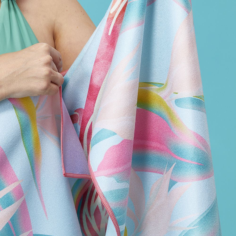 Werkshoppe Flamingo Sunset Microfiber Reversible Beach Towel Large 79x173cm — image 5