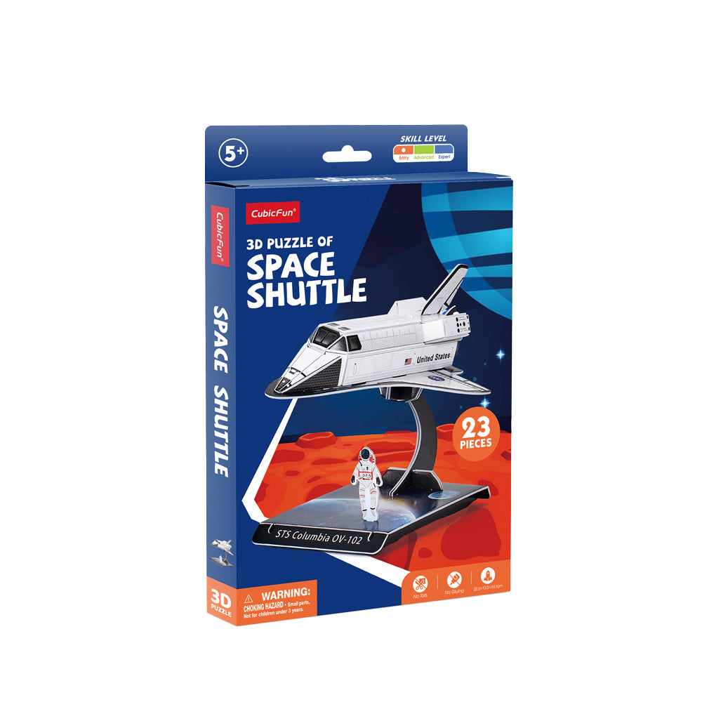 Cubic Fun CubicFun Space Shuttle 3D Puzzle Kids Interactive Fun Building Toy 5y+ (23 Pieces)