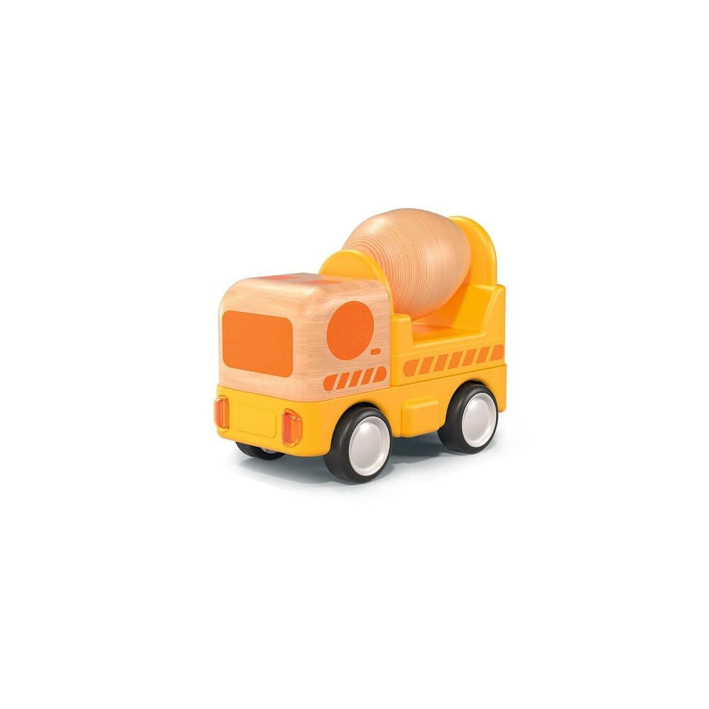 Wanborns Wooden Friction Truck Concrete Mixer With Sound And Light Kids 18m+