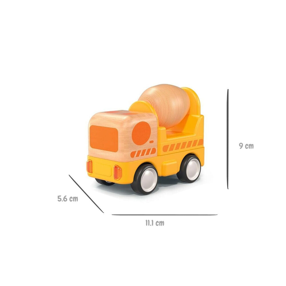 Wanborns Wooden Friction Truck Concrete Mixer With Sound And Light Kids 18m+ — image 4