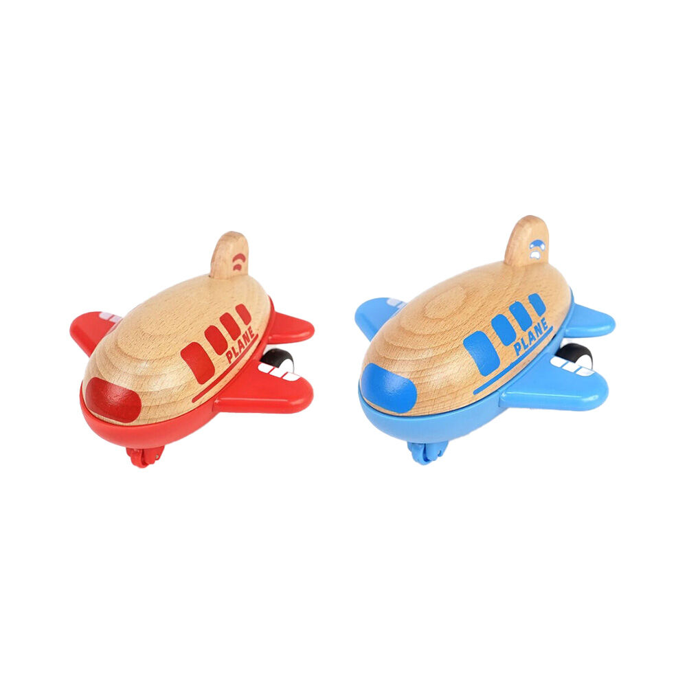 Wanborns Wooden Racer Plane Airplane Toy Red and Blue Kids/Children 18m+