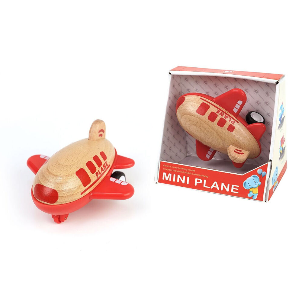 Wanborns Wooden Racer Plane Airplane With Sound- Red Children/Kids 18m+ — image 2