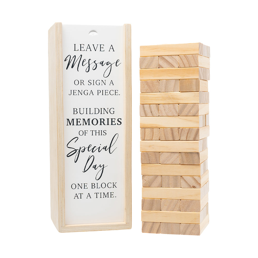 Splosh Wedding Wooden 26.5x10cm Decorative Signature Block Engagement Event Decor Cream — image 2