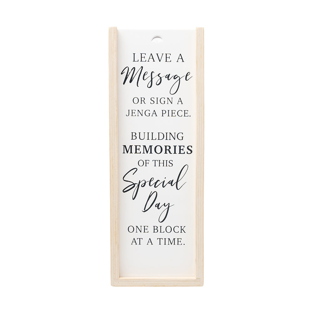 Splosh Wedding Wooden 26.5x10cm Decorative Signature Block Engagement Event Decor Cream