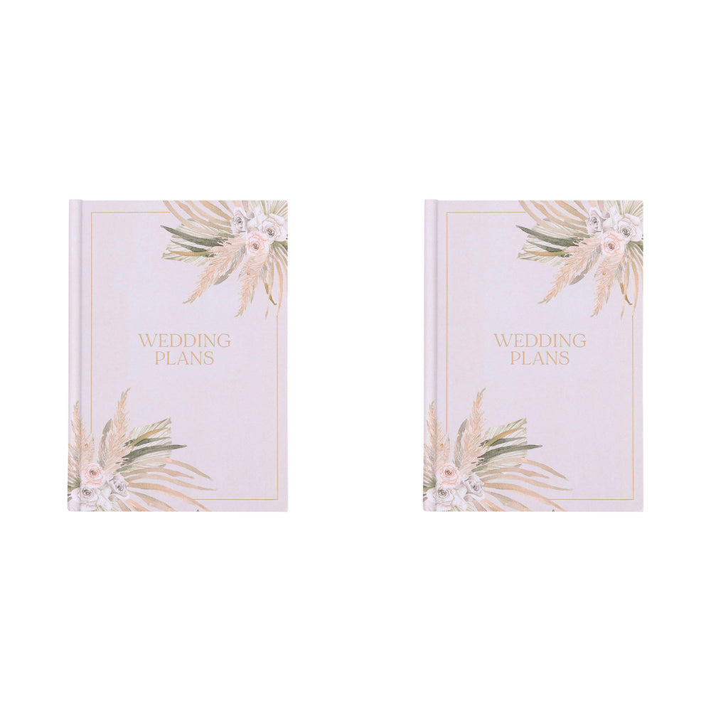 Splosh Floral Wedding Planner Organiser Diary Book 15x21cm (2 Pack)