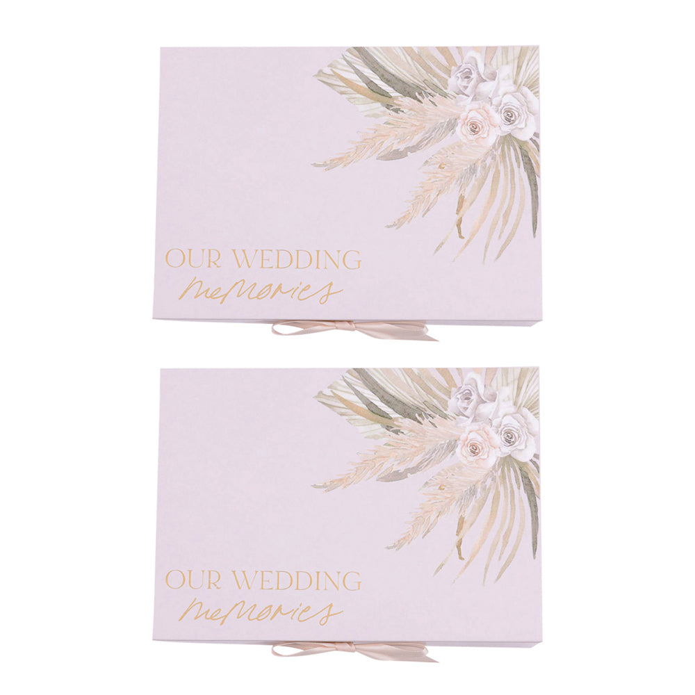 Splosh Floral Our Wedding Memories Keepsake Box 25x18cm (2 Pack)