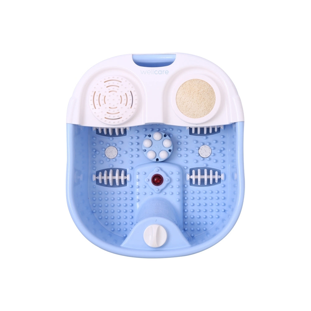 Wellcare 300W Massaging Foot Spa w/ In Built Heating And Shiatsu Roller Blue