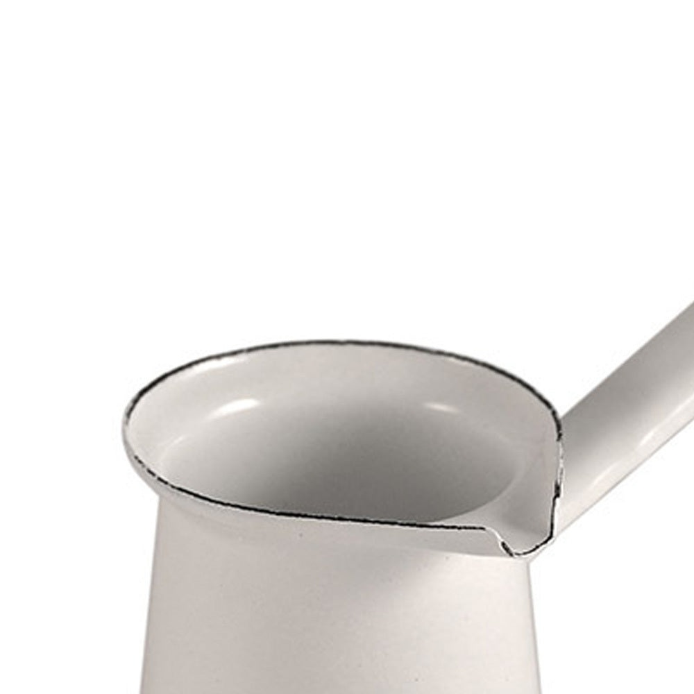 Urban Style Enamelware Urban Style 125ml Enamelware Turkish 3 Coffee Pot - White — image 2