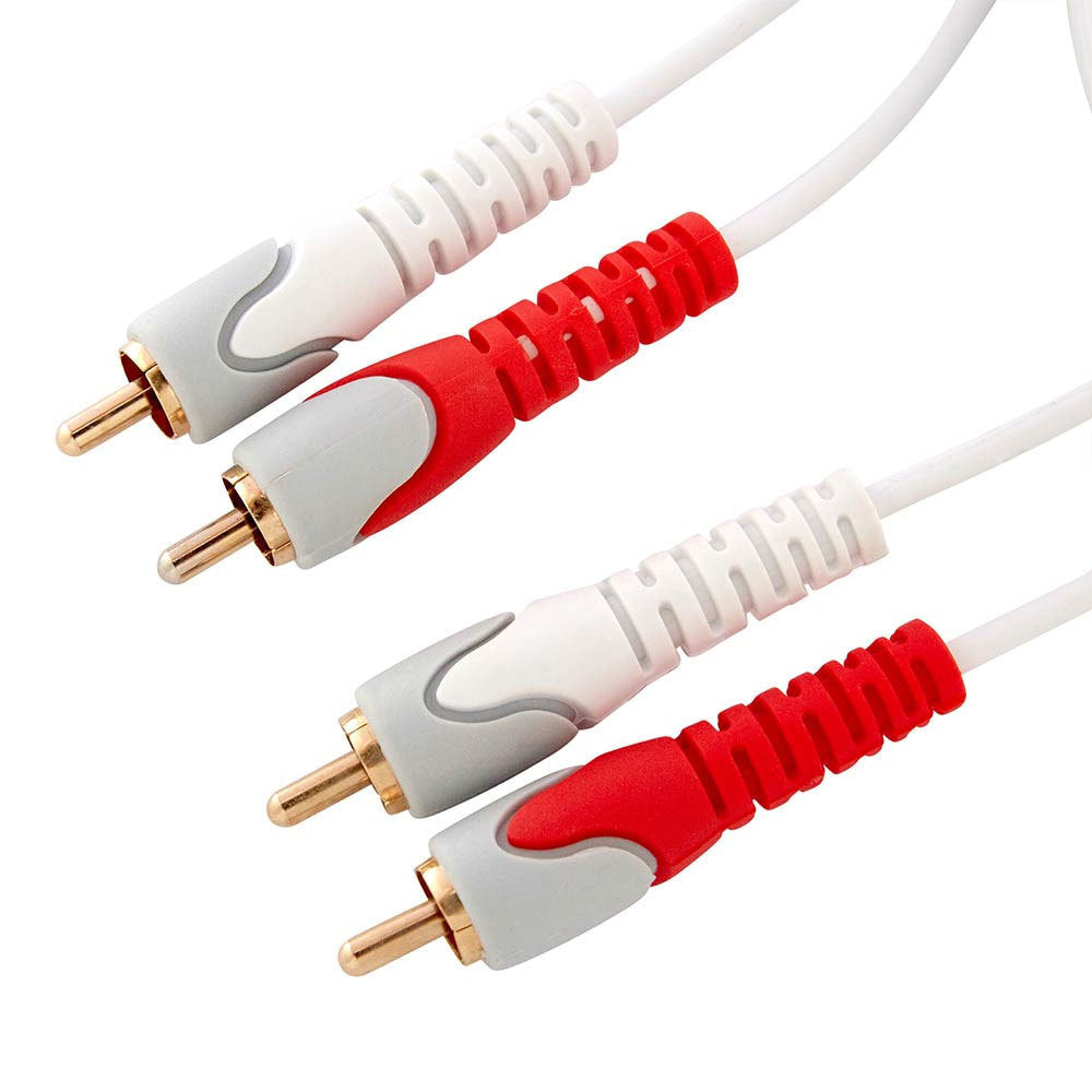 Westinghouse 1.5m 2x Male RCA to 2x Male RCA Cable - White (2 Pack) — image 2