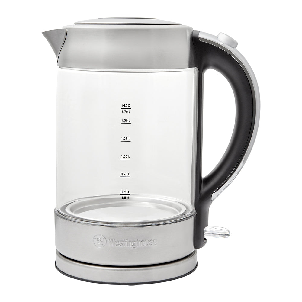 Westinghouse 1.7L 2200W Glass Electric Cordless Kettle/Water Boiler Silver — image 3