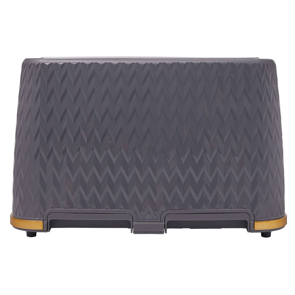 Westinghouse Zig Zag Pattern Grey/Gold 1.7L Kettle & 4 Slice Toaster Pack — image 4