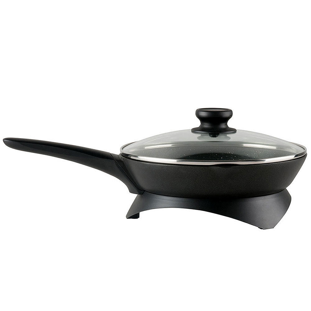 Westinghouse 26cm 1200W Non-Stick Electric Skillet/Frying Pan Black w/ Glass Lid