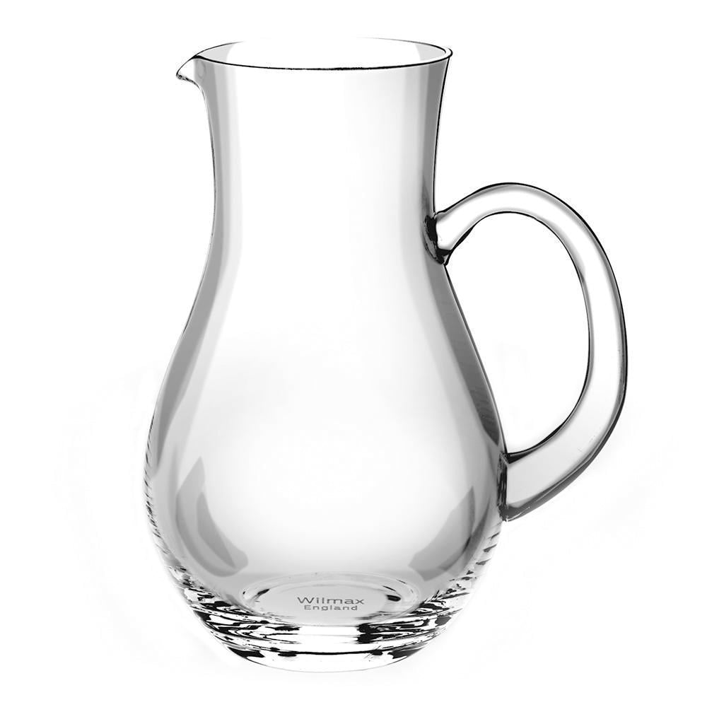 Wilmax England Round Crystalline 80ml Glass Jug Water Container Pitcher Clear