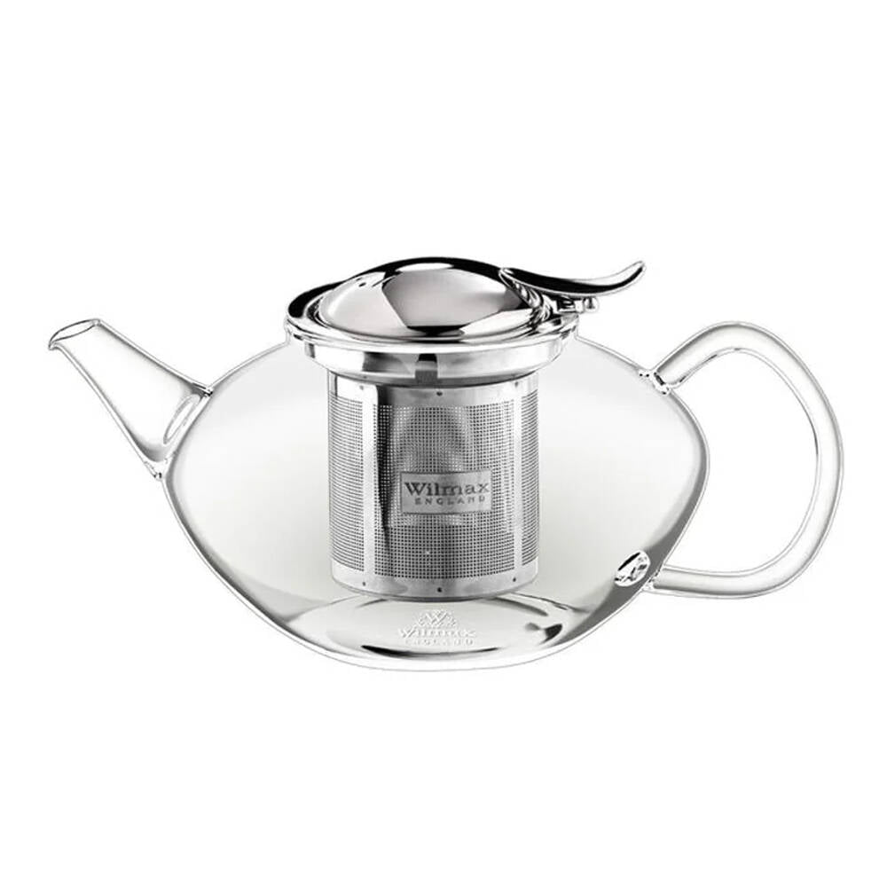 Wilmax England Thermo Glass 650ml Teapot Container Glassware w/ Handle Clear — image 3