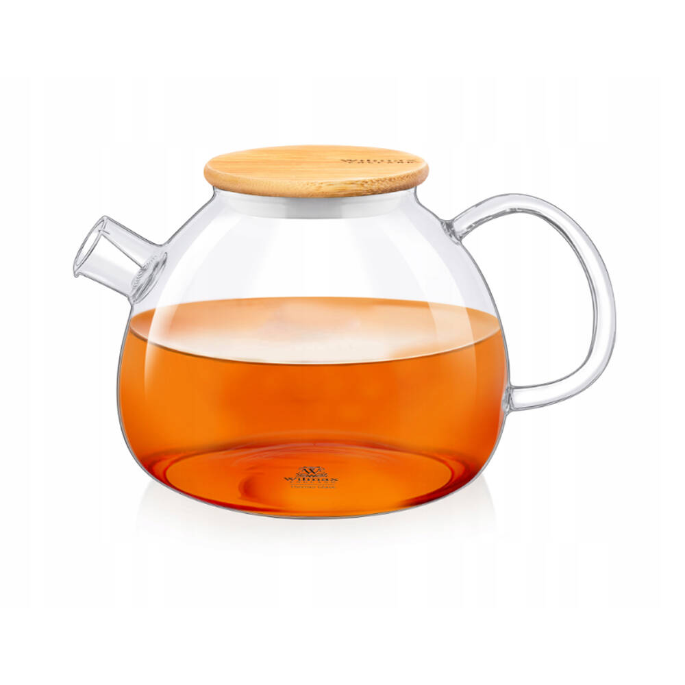 Wilmax England Thermo Glass 1500ml Teapot Container Glassware w/Lid/Handle Clear — image 4
