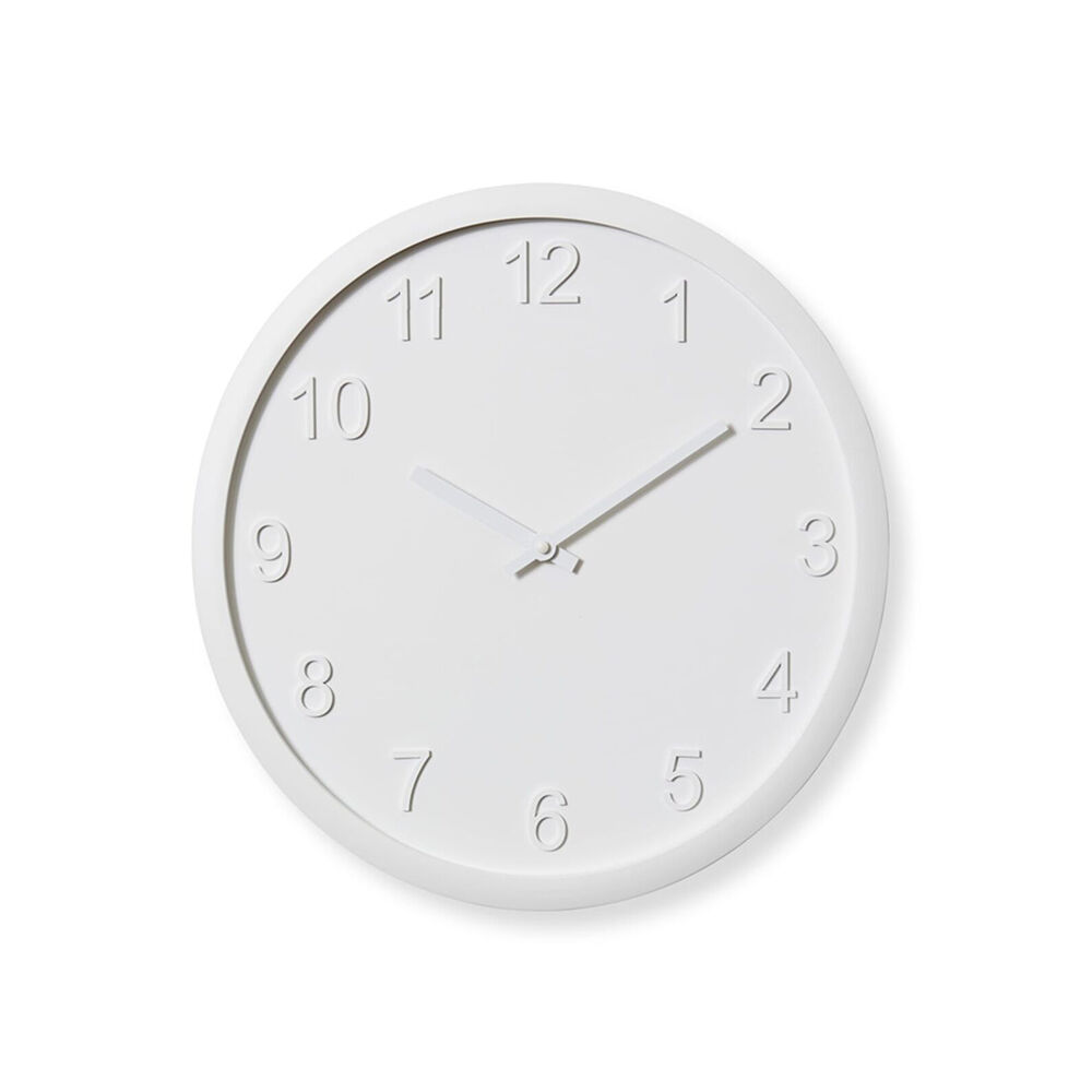 E Style Lenox Wooden Analogue Wall Clock Hanging Decor Round 40cm White