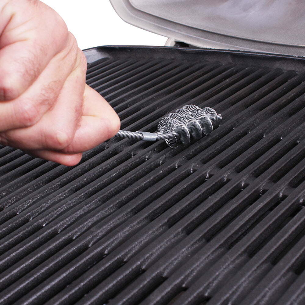 White Magic Mini 20cm Cleaning Barbecue Grill Brush Double Helix Cleaner BLK (2 Pack) — image 4