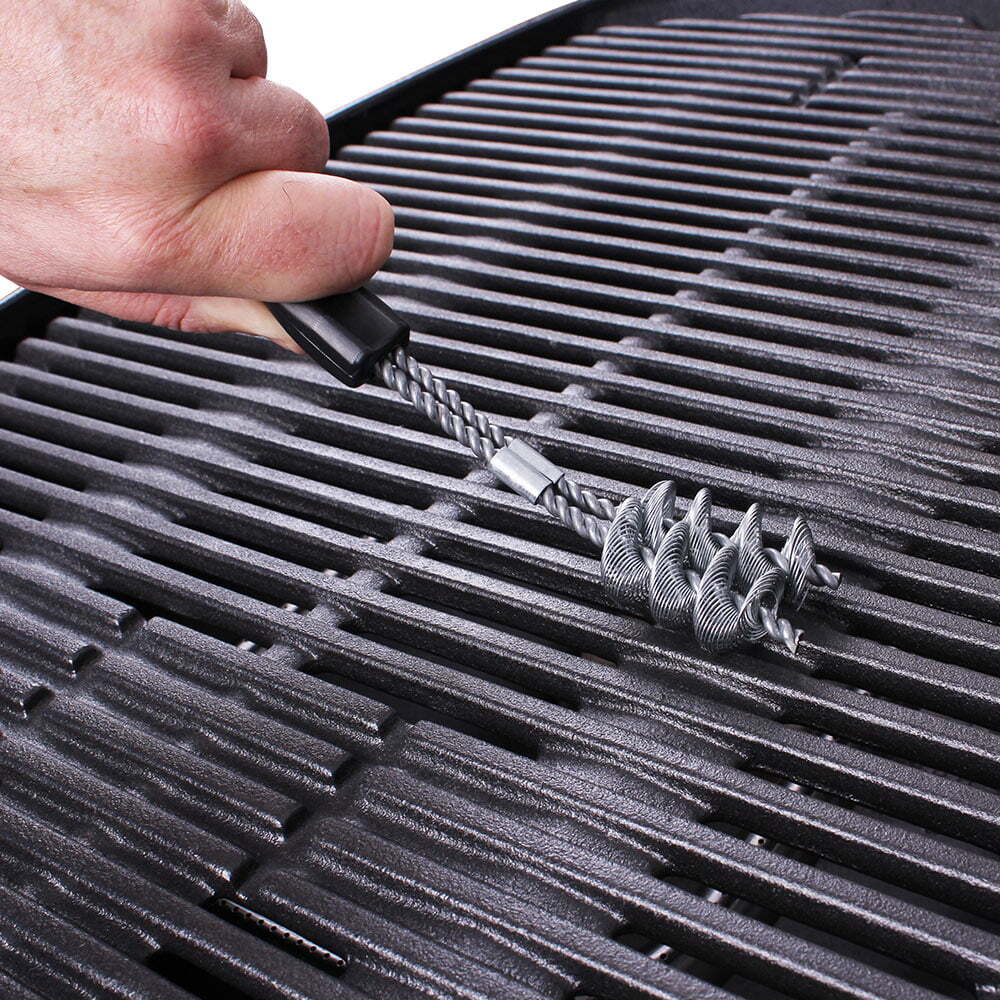 White Magic Mini 20cm Cleaning Barbecue Grill Brush Double Helix Cleaner BLK (2 Pack) — image 3