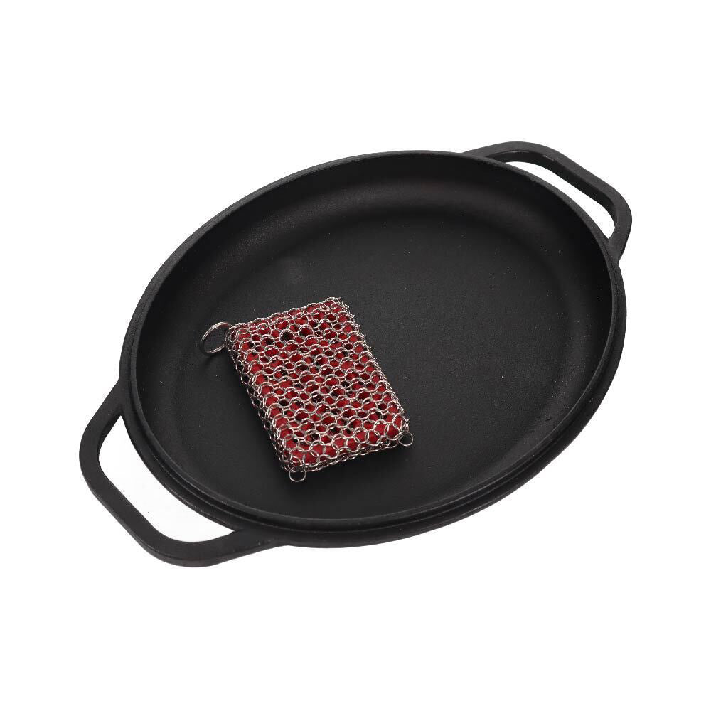 White Magic Stainless Steel 11cm Chainmail Scrubbing Pad Pot/Pan Residue Cleaner — image 5