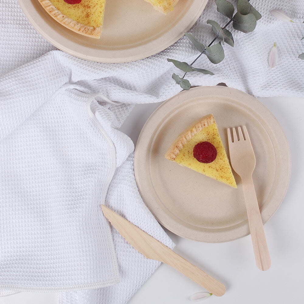 Eco Basics 16.5cm Biodegradable Birchwood Fork Disposable Cutlery Untensil (18 Pieces) — image 5