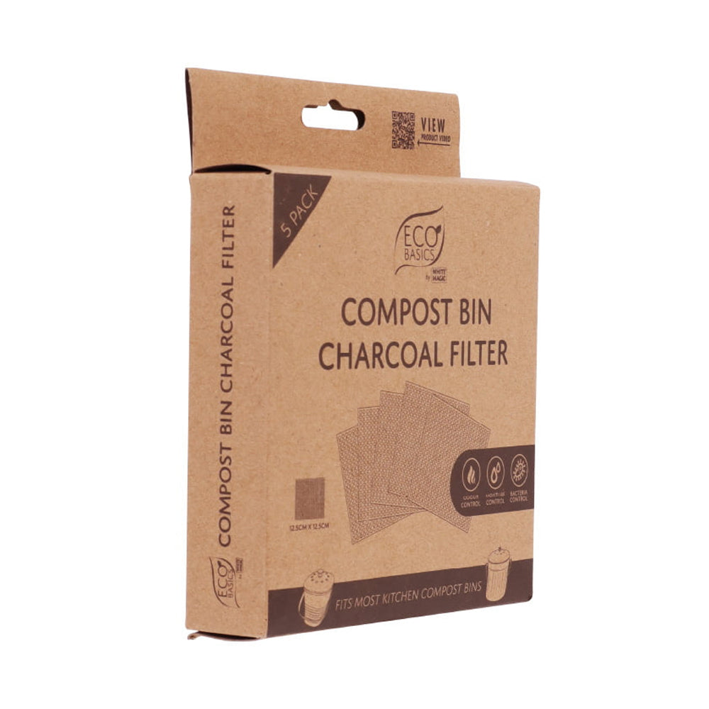 Eco Basics 12.5cm Charcoal Filter Refills For Kitchen Compost Waste Bin (5 Pieces) — image 3