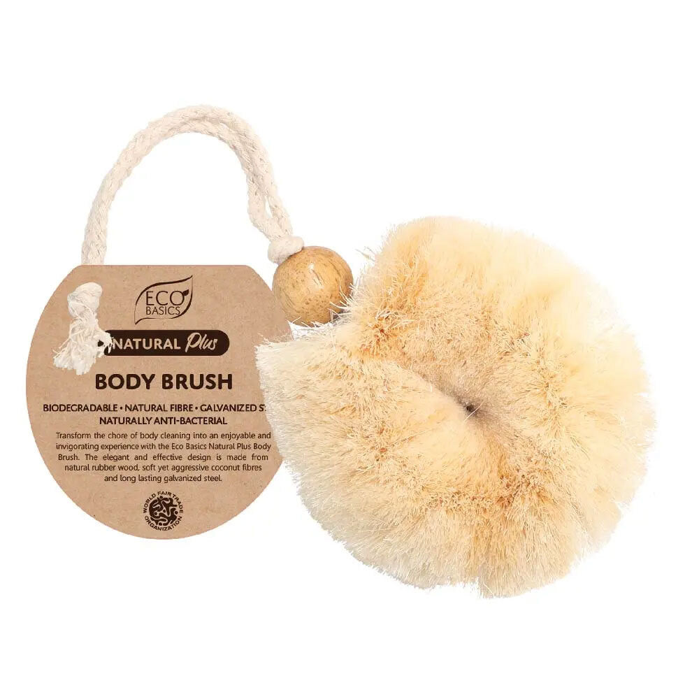 Eco Basics Natural Plus Anti-Bacterial Body Care Cleaning Shower Brush